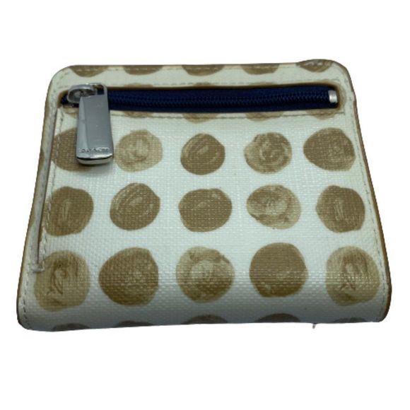 COACH Gold & Off White Coated Canvas Small Bifold Wallet - Picture 2 of 9